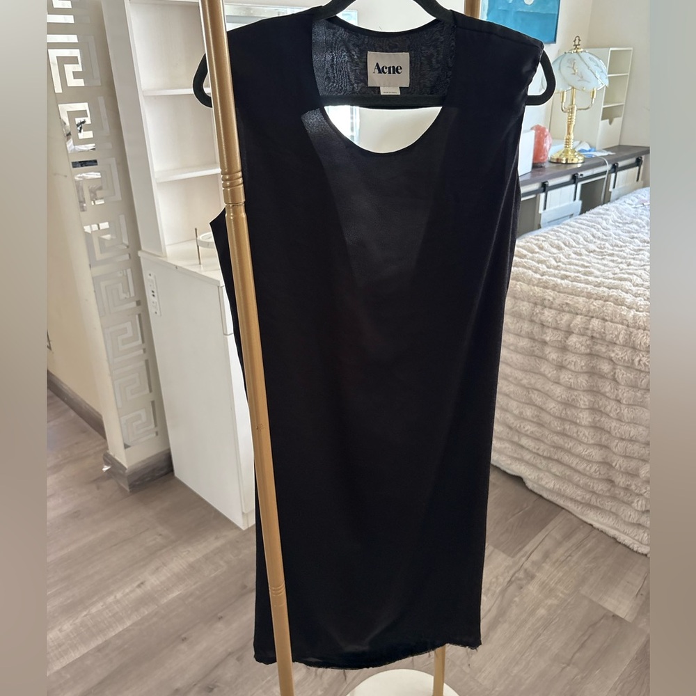 Acne Studios Black Sleeveless Shift Dress Size 38